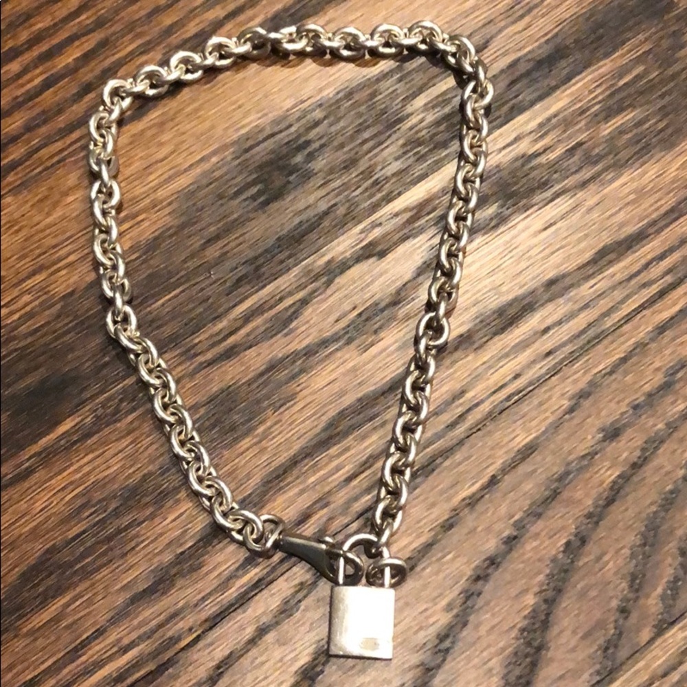 Coach Silver Lock necklace